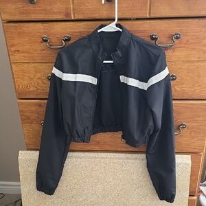 Balera Black Cropped Jacket with White Accents